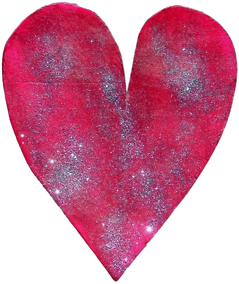 Front of Valentine's Day sparkly heart card from Sofia.