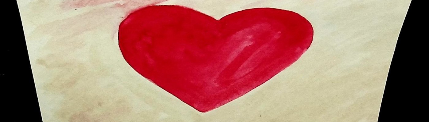 Heart cover of a Valentine’s Day card from a daughter to his father.