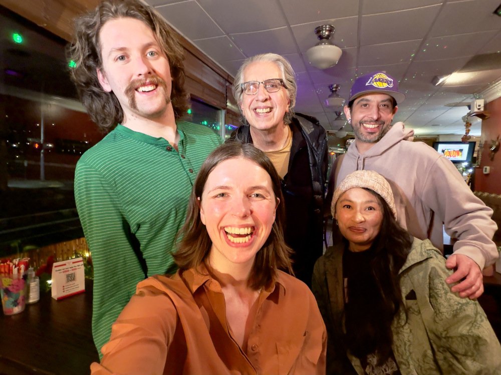 Sofia snaps a group selfie photo on Sunday, January 18, 2026 at Thai Chili Jam in Portland’s Goose Hollow neighborhood.